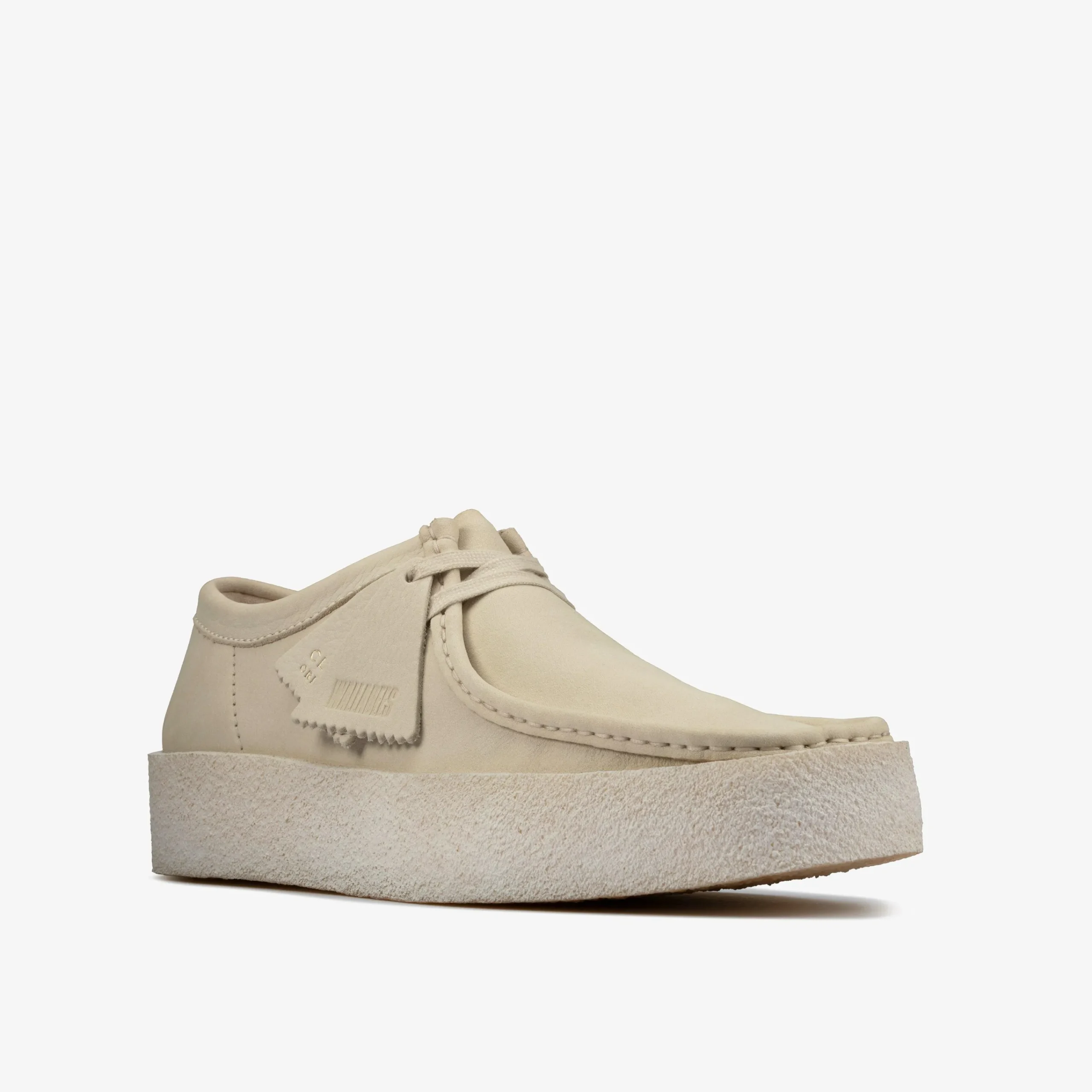 Clarks Wallabee Cup White Nubuck Sale