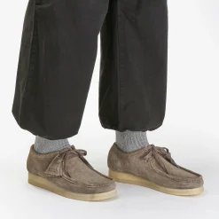 Clarks Wallabee Dark Grey Suede Fashion