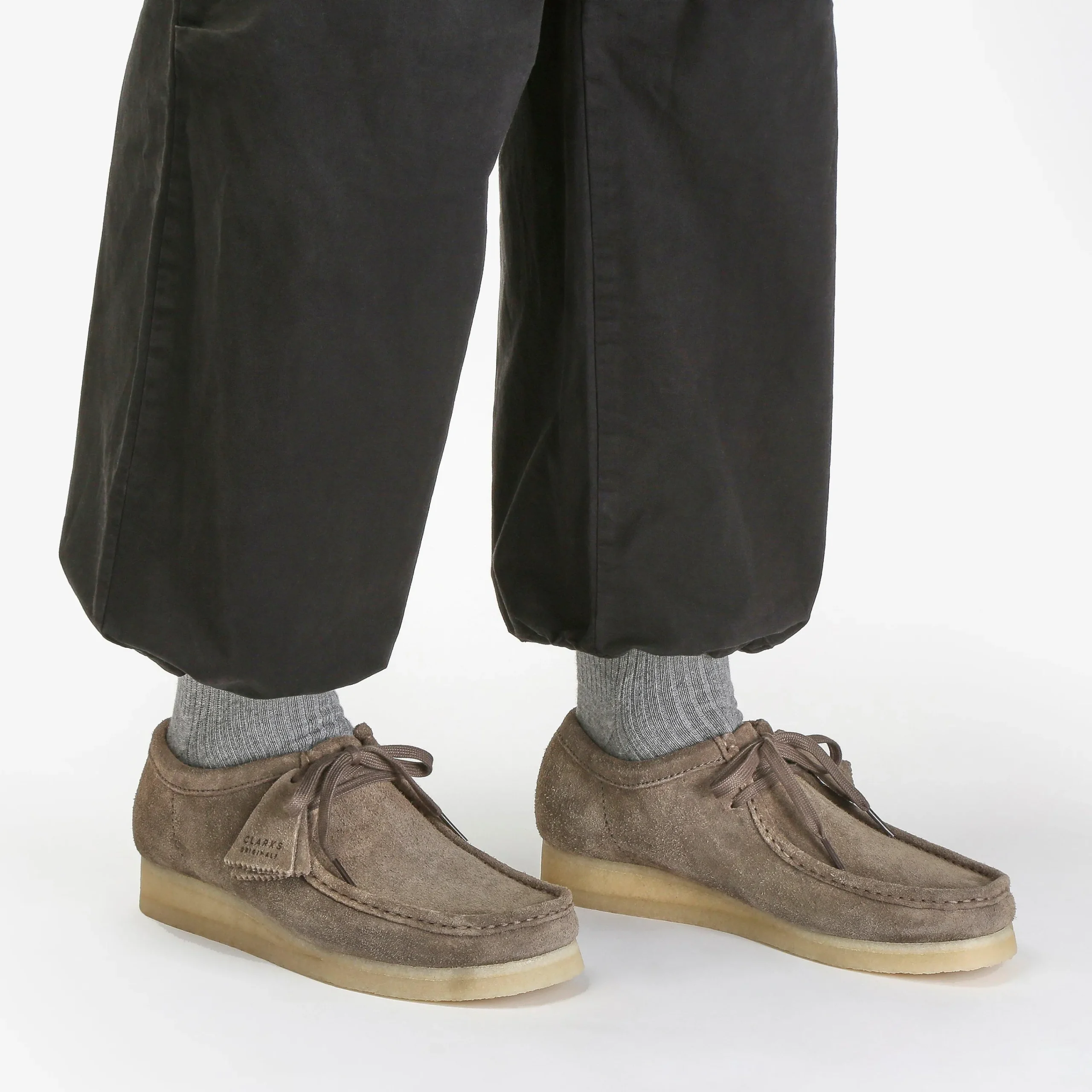 Clarks Wallabee Dark Grey Suede Fashion
