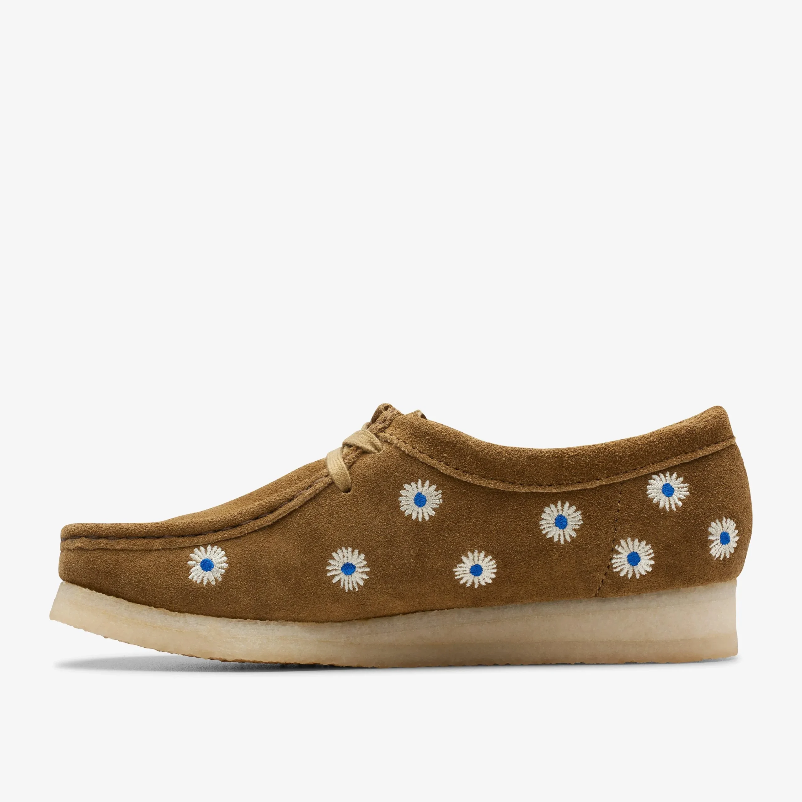 Clarks Wallabee Dark Olive Embroidery Best Sale