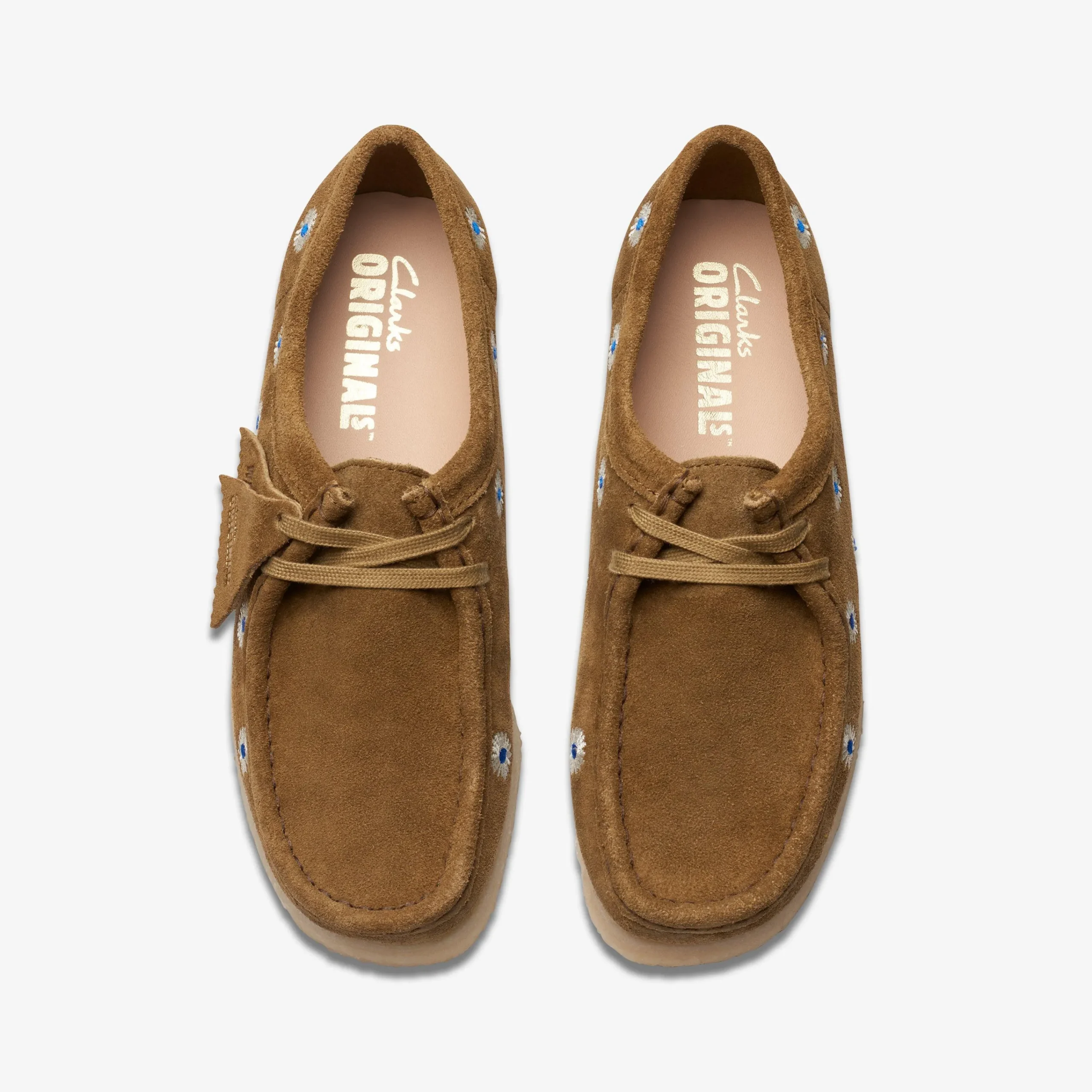 Clarks Wallabee Dark Olive Embroidery Best Sale