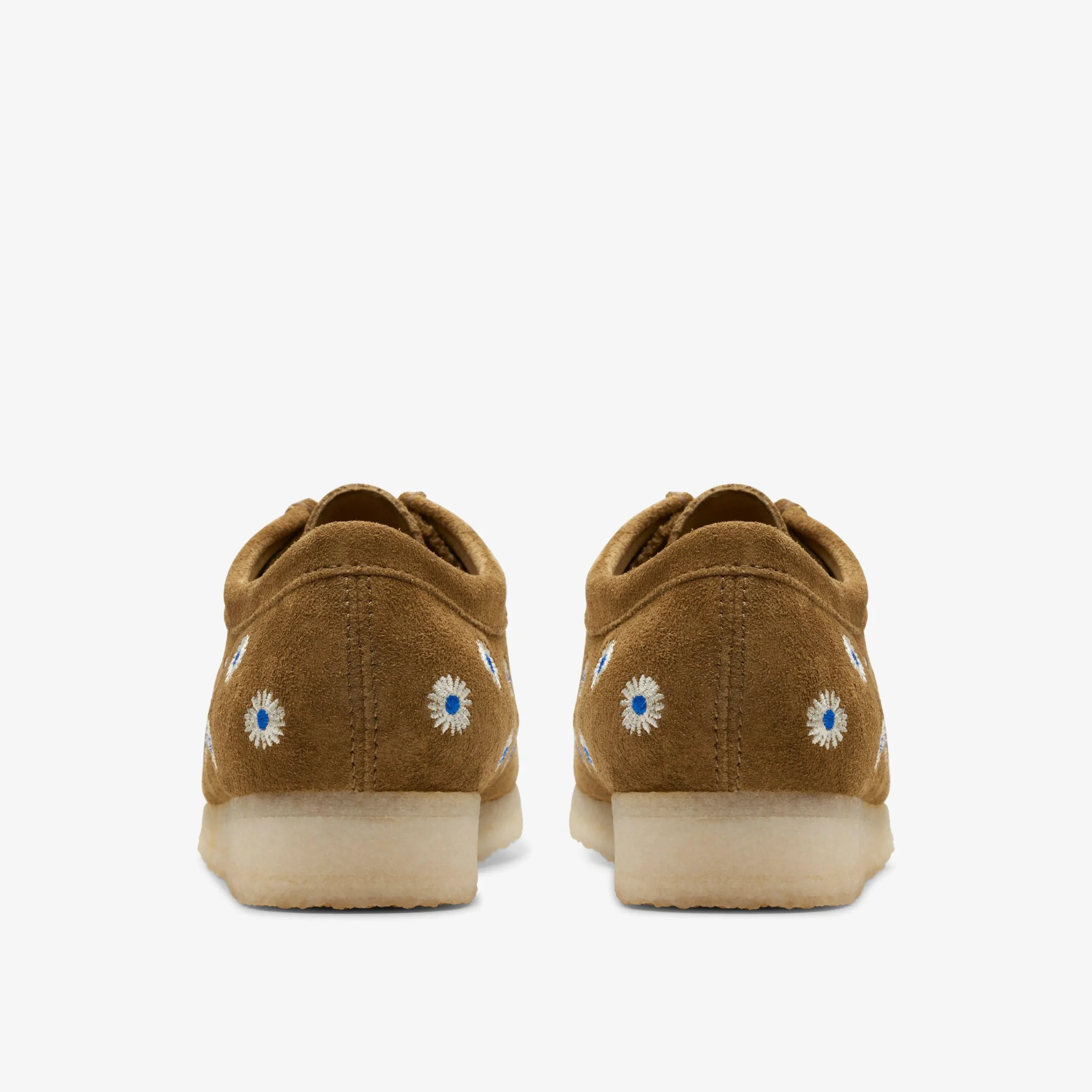 Clarks Wallabee Dark Olive Embroidery Fashion