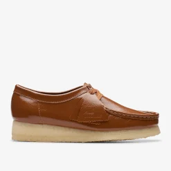 Clarks Wallabee Dusk Brown Patent Sale