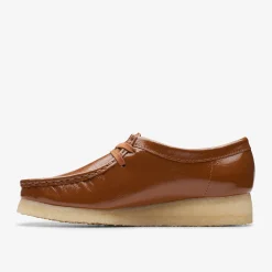 Clarks Wallabee Dusk Brown Patent Sale