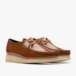 Clarks Wallabee Dusk Brown Patent Sale