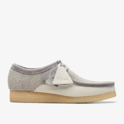 Clarks Wallabee Grey/Off White Cheap