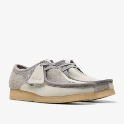Clarks Wallabee Grey/Off White Cheap