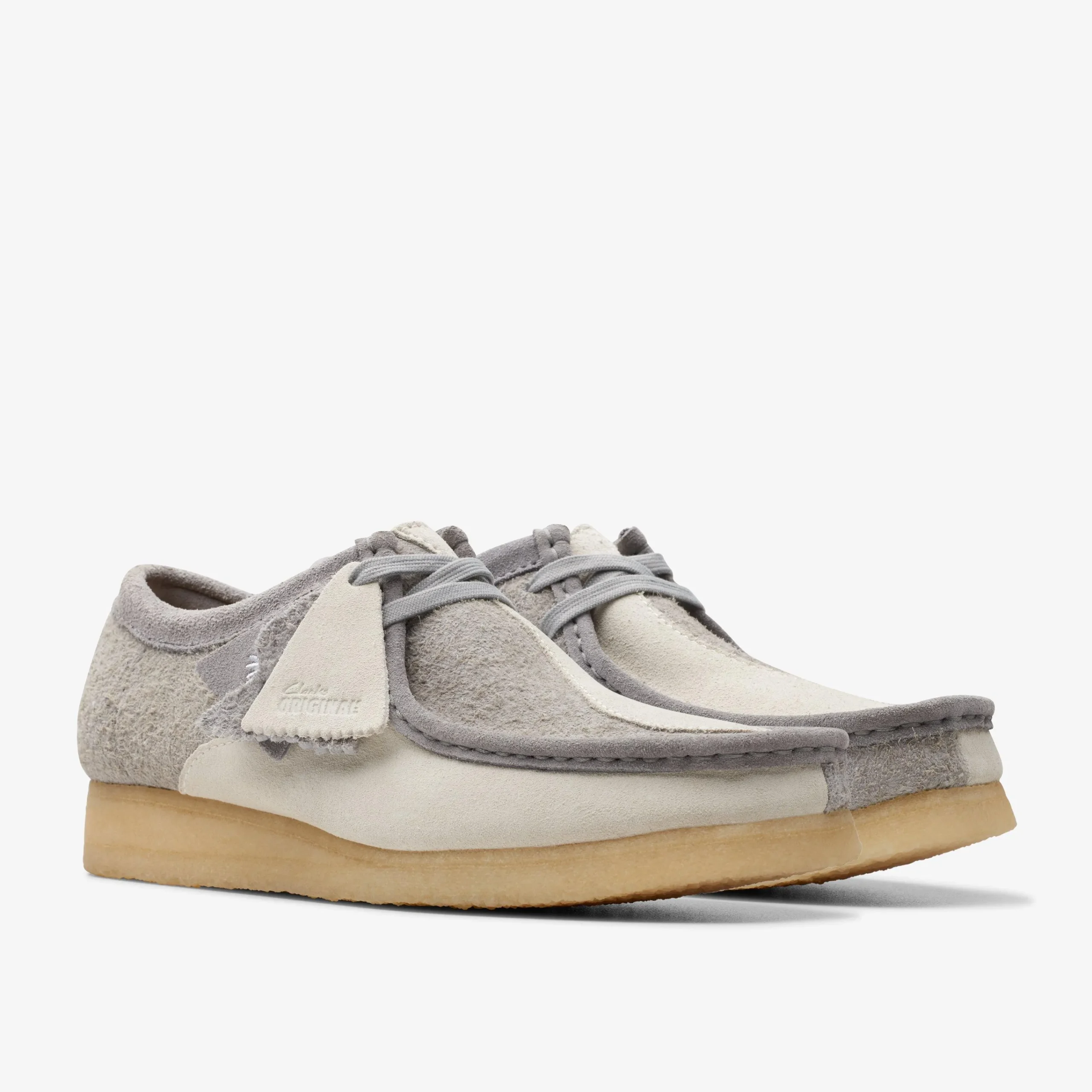 Clarks Wallabee Grey/Off White Cheap