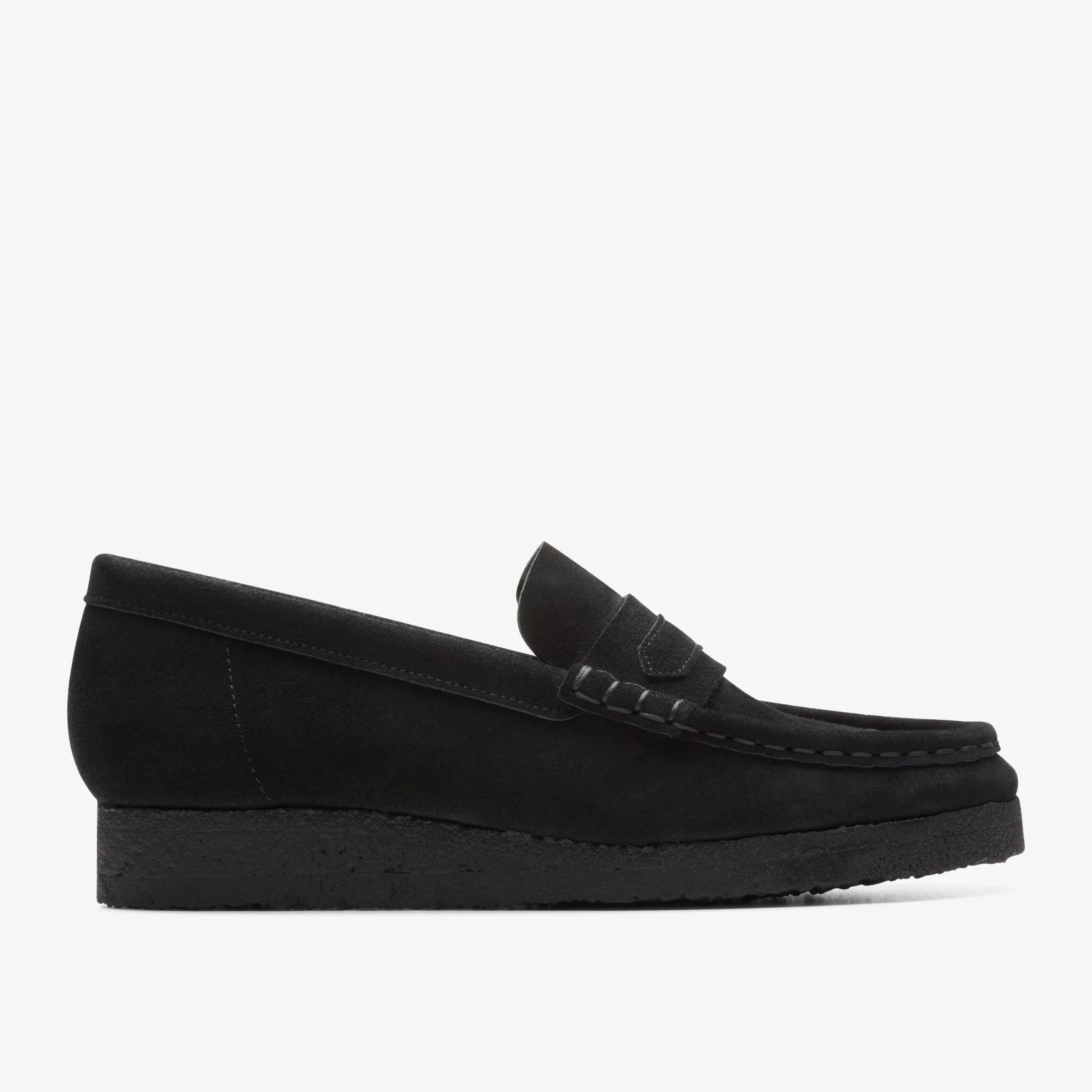 Clarks Wallabee Loafer Black Suede Discount
