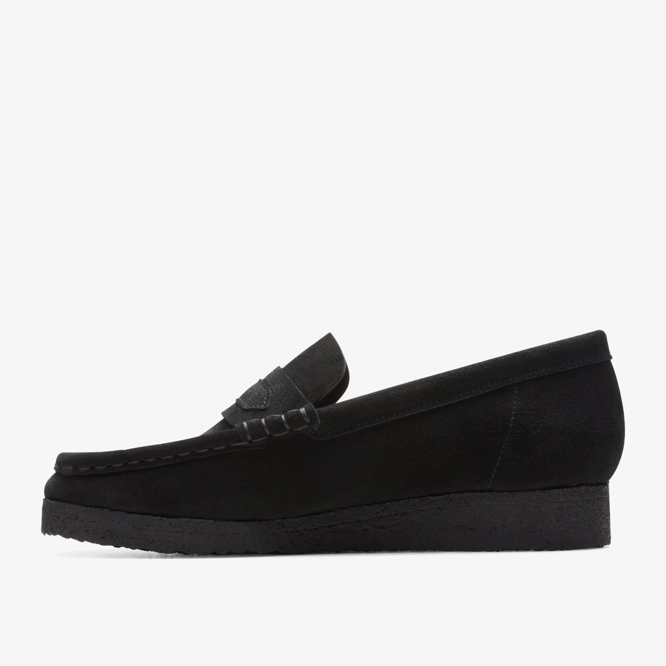 Clarks Wallabee Loafer Black Suede Discount