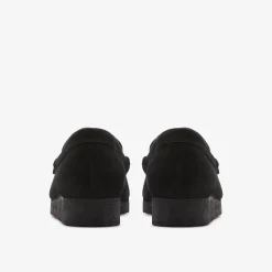 Clarks Wallabee Loafer Black Suede Discount