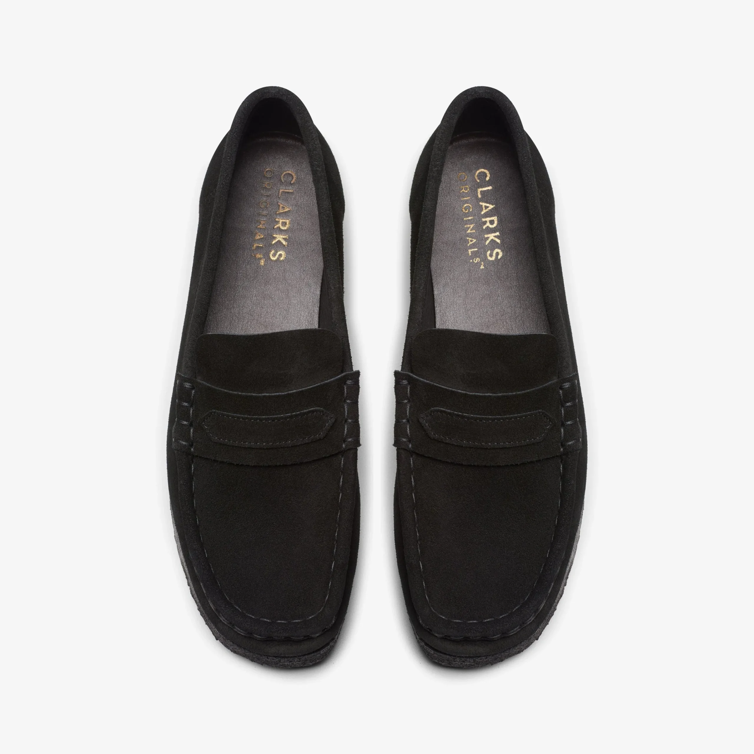 Clarks Wallabee Loafer Black Suede Discount