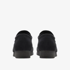 Clarks Wallabee Loafer Black Suede Flash Sale