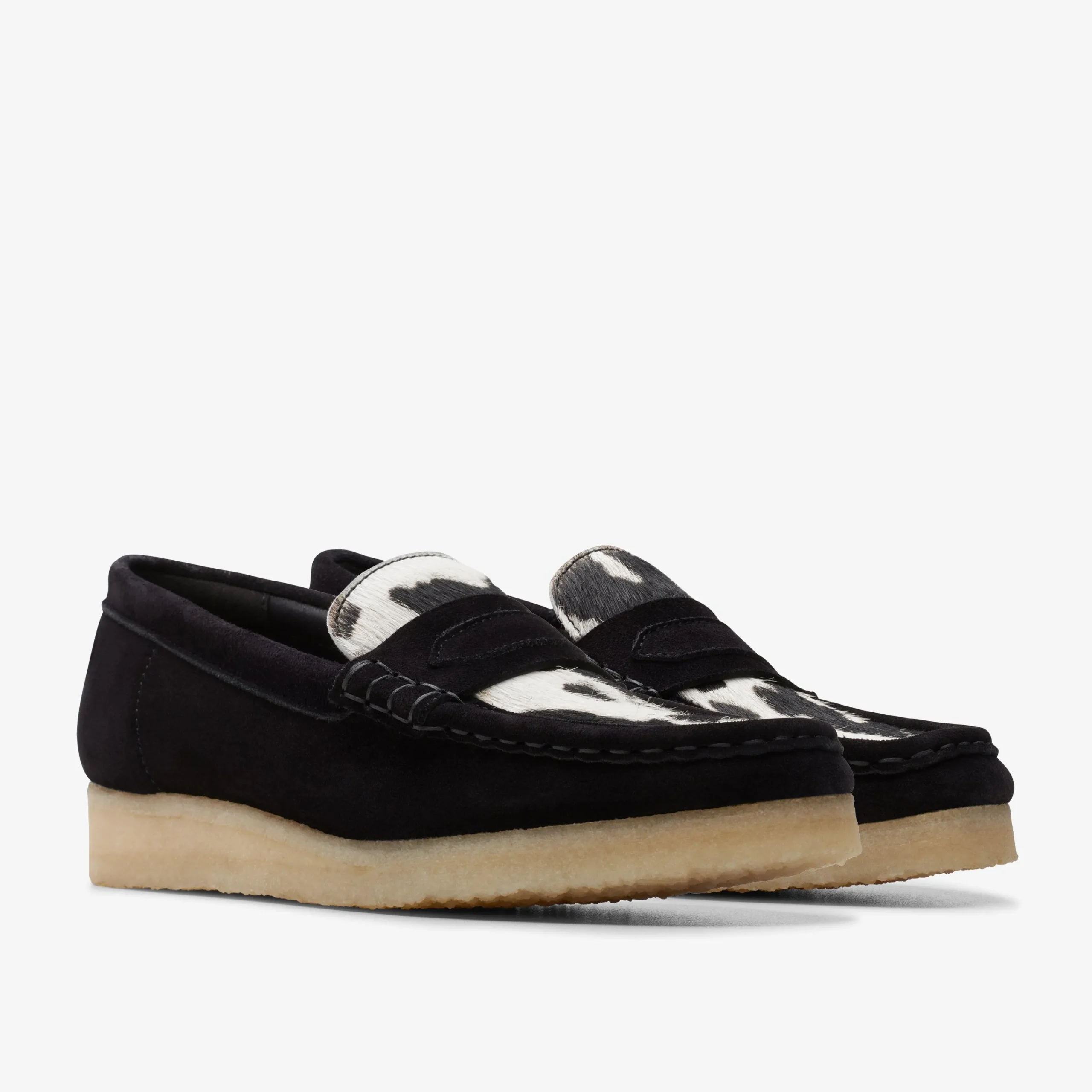 Clarks Wallabee Loafer Cow Print HairOn Hot