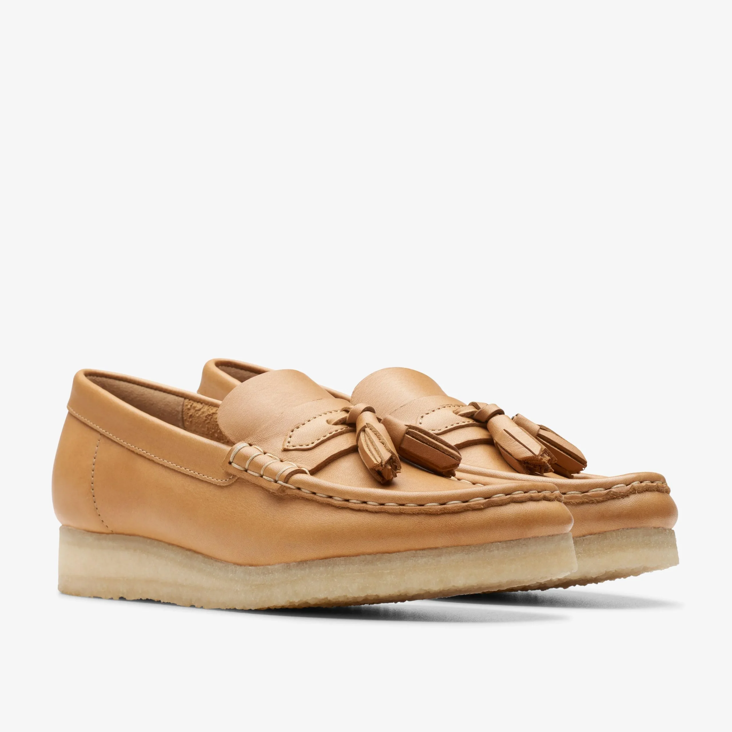 Clarks Wallabee Loafer Mid Tan Leather Cheap