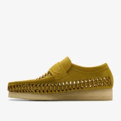 Clarks Wallabee Loafer Weave Olive Suede Cheap
