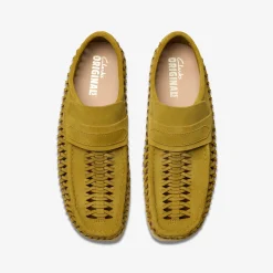 Clarks Wallabee Loafer Weave Olive Suede Cheap