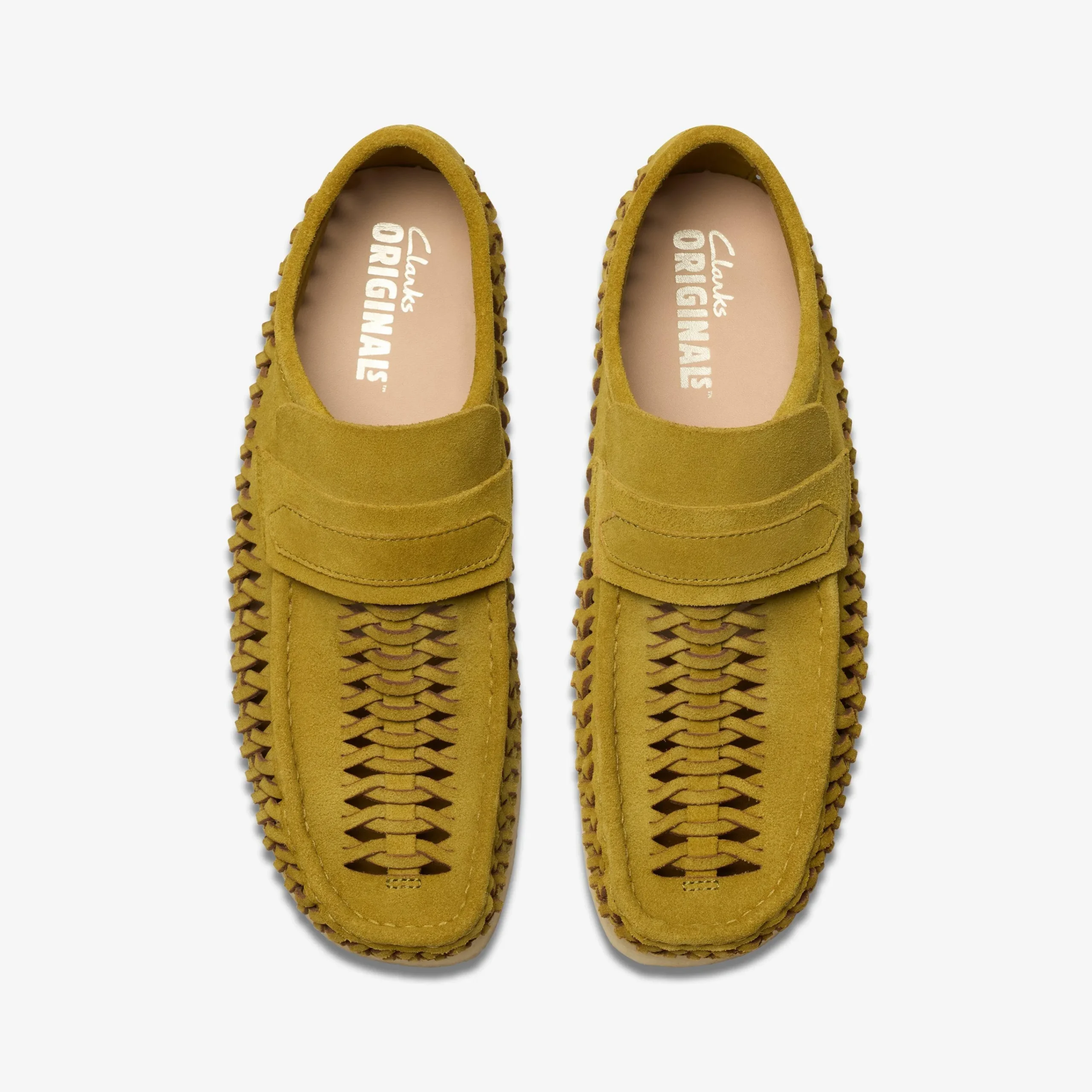 Clarks Wallabee Loafer Weave Olive Suede Cheap