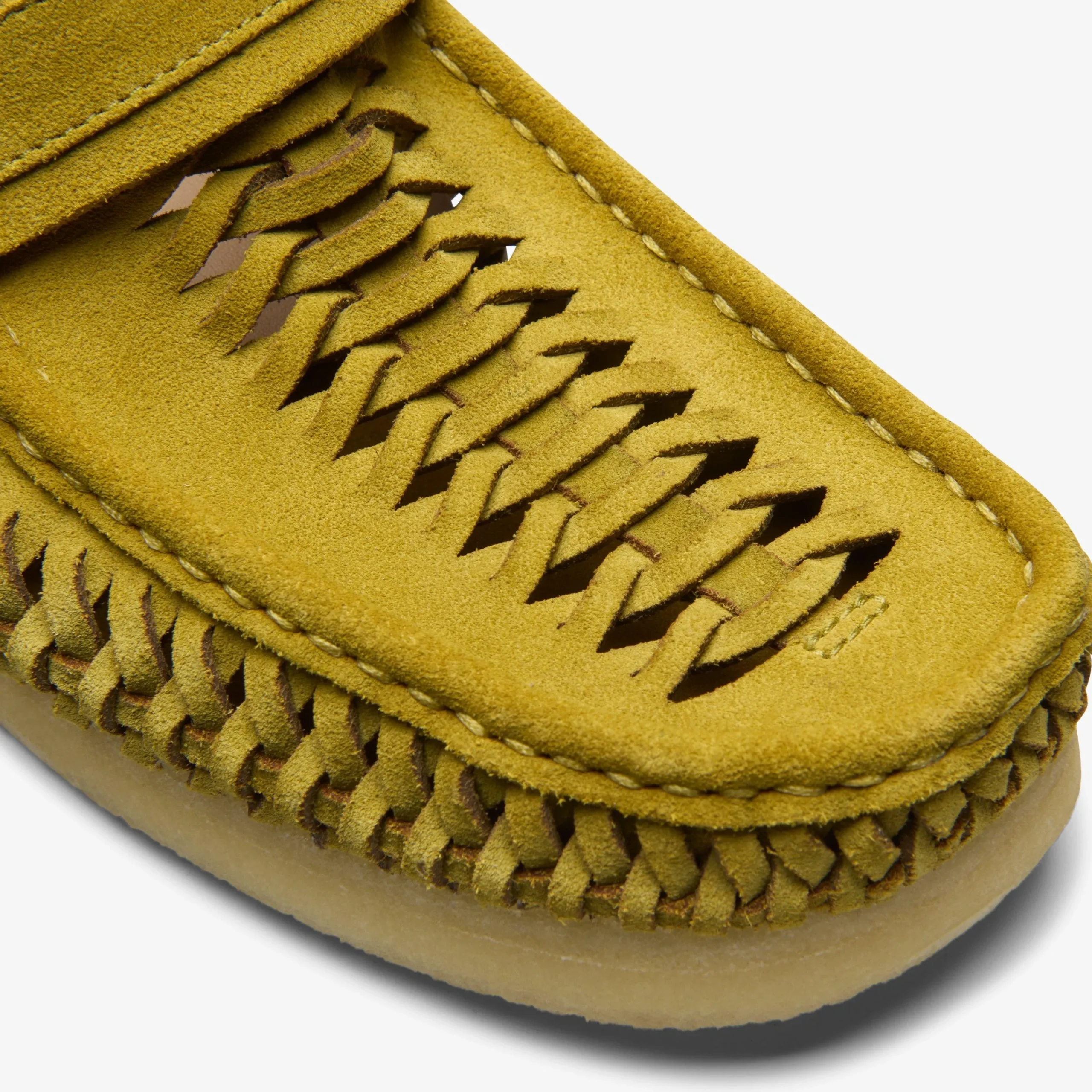 Clarks Wallabee Loafer Weave Olive Suede Cheap