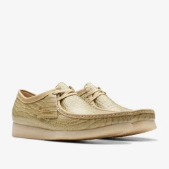Clarks Wallabee Maple Crocodile Fashion