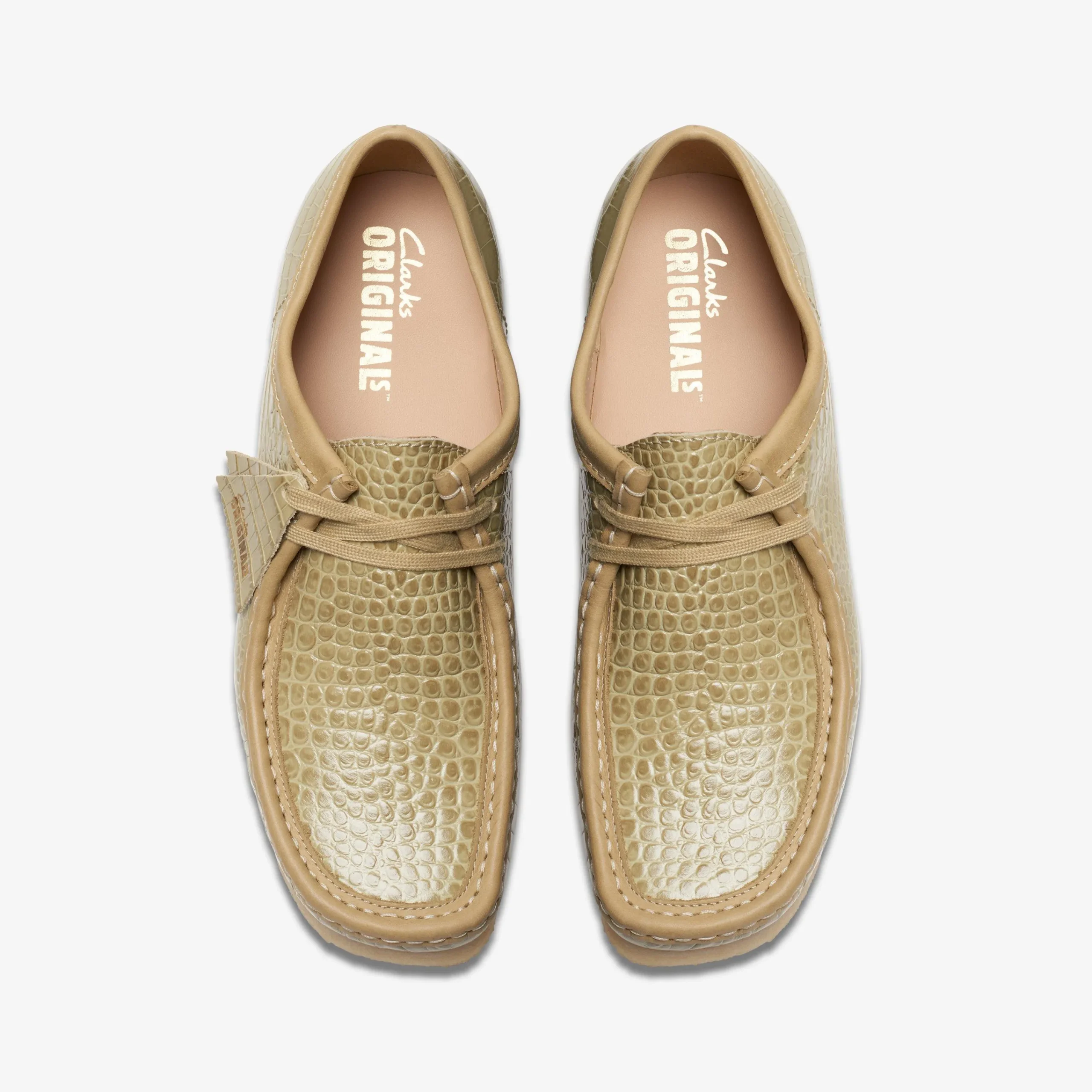 Clarks Wallabee Maple Crocodile Fashion