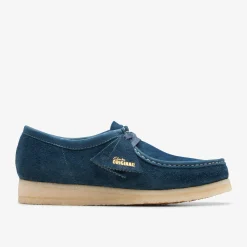 Clarks Wallabee Navy/Teal Suede Outlet