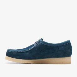 Clarks Wallabee Navy/Teal Suede Outlet