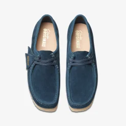 Clarks Wallabee Navy/Teal Suede Outlet