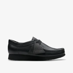 Clarks Wallabee Older Black Leather Clearance
