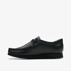 Clarks Wallabee Older Black Leather Clearance