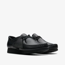 Clarks Wallabee Older Black Leather Clearance
