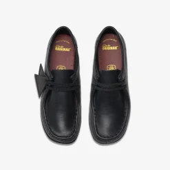 Clarks Wallabee Older Black Leather Clearance