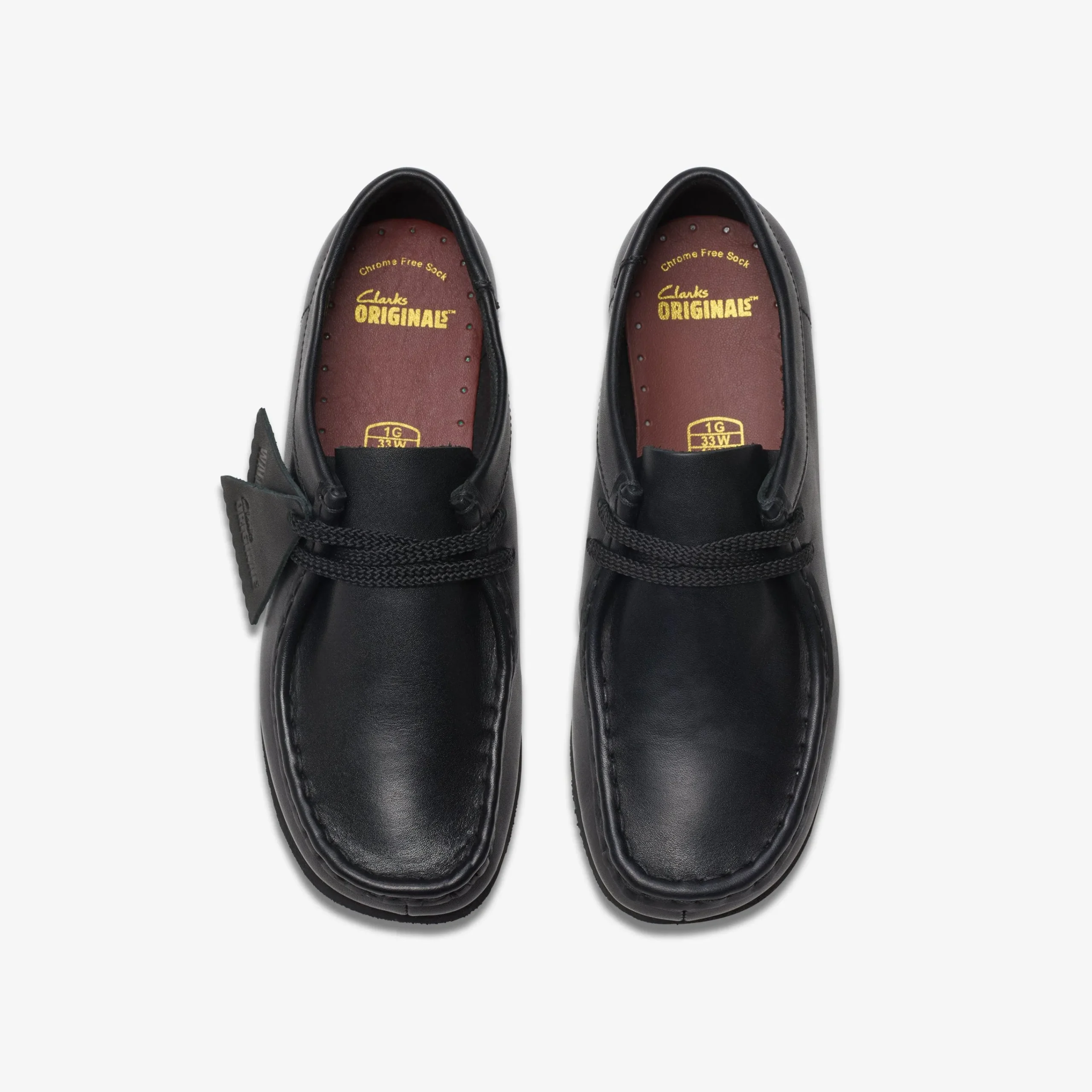 Clarks Wallabee Older Black Leather Clearance