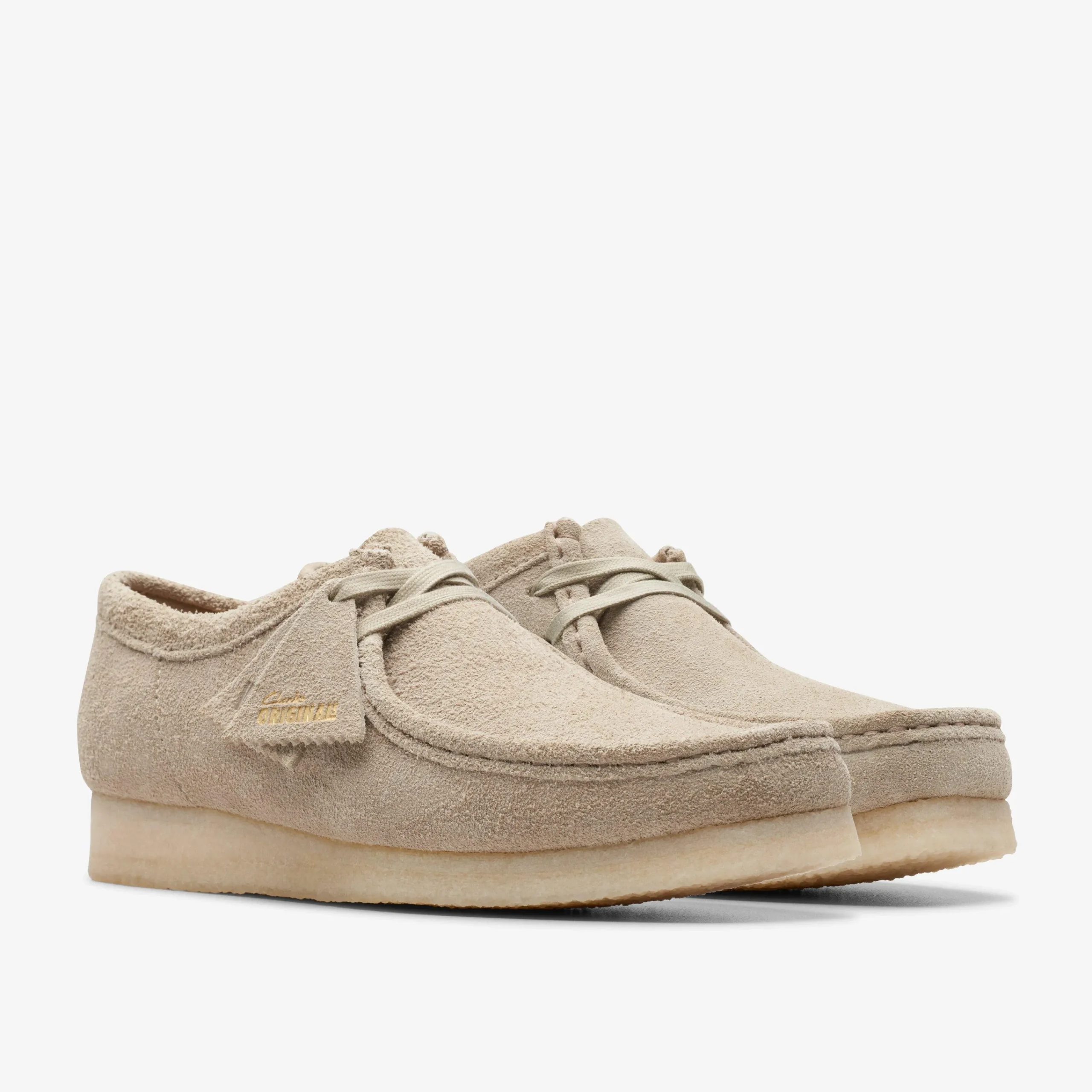 Clarks Wallabee Pale Grey Suede Discount