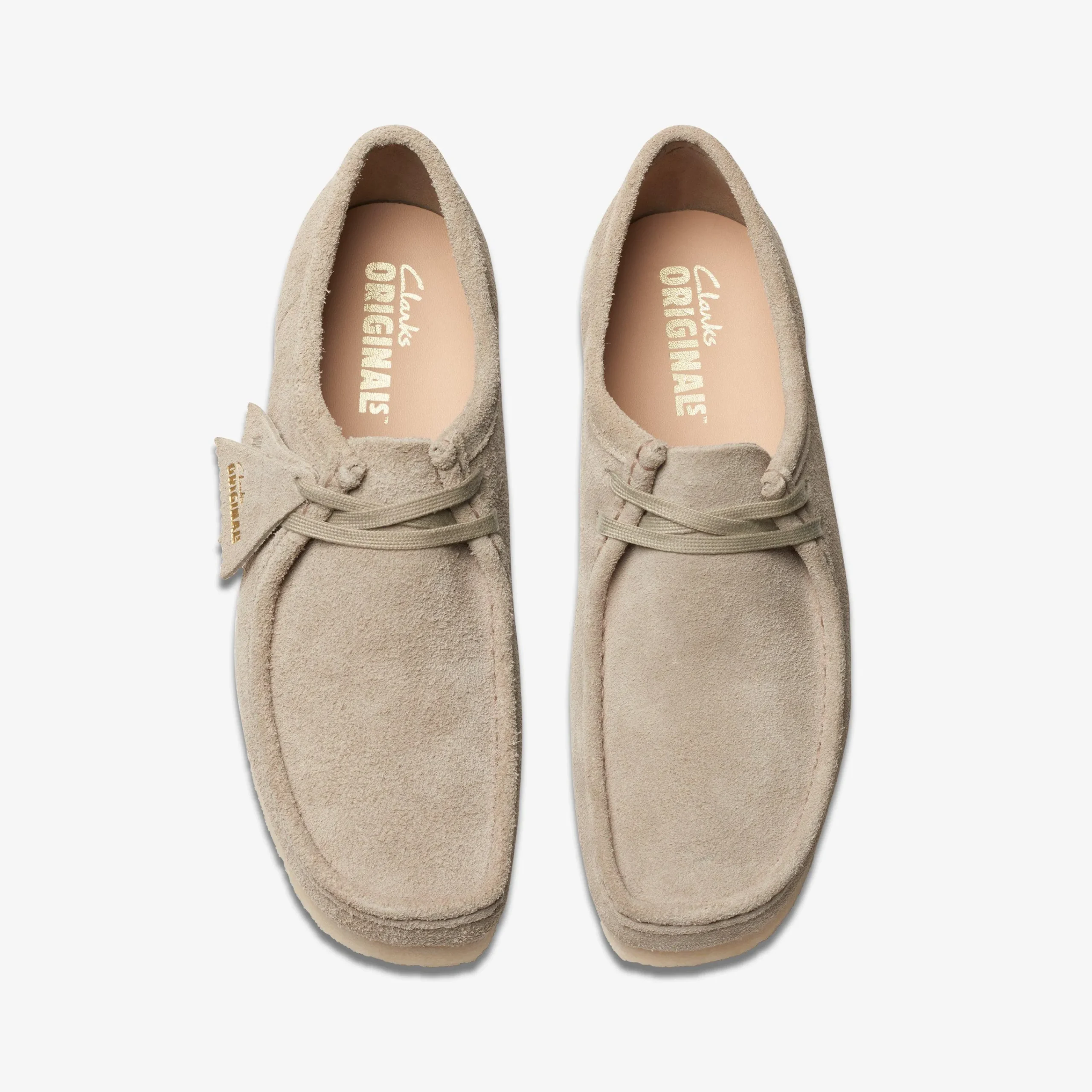 Clarks Wallabee Pale Grey Suede Discount