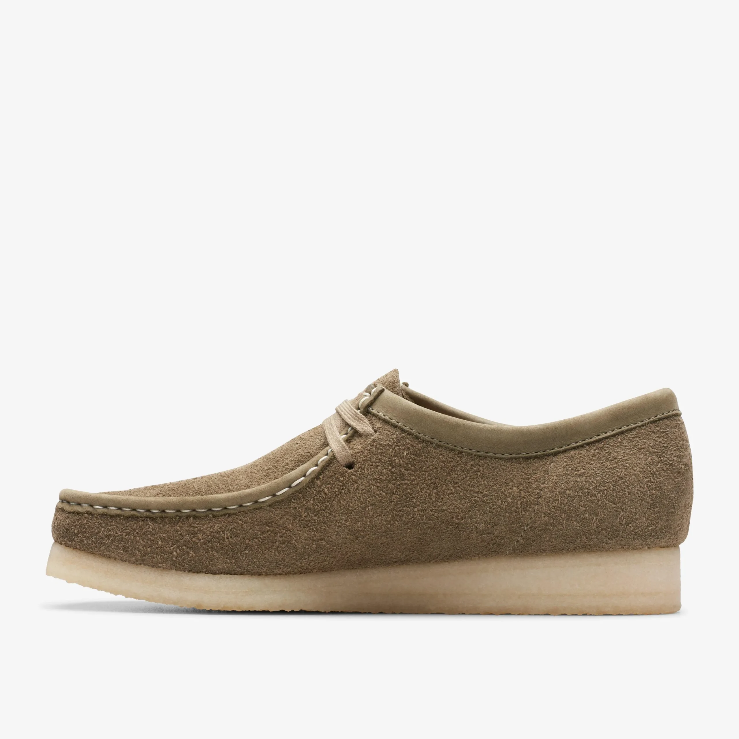 Clarks Wallabee Pale Khaki Suede Shop