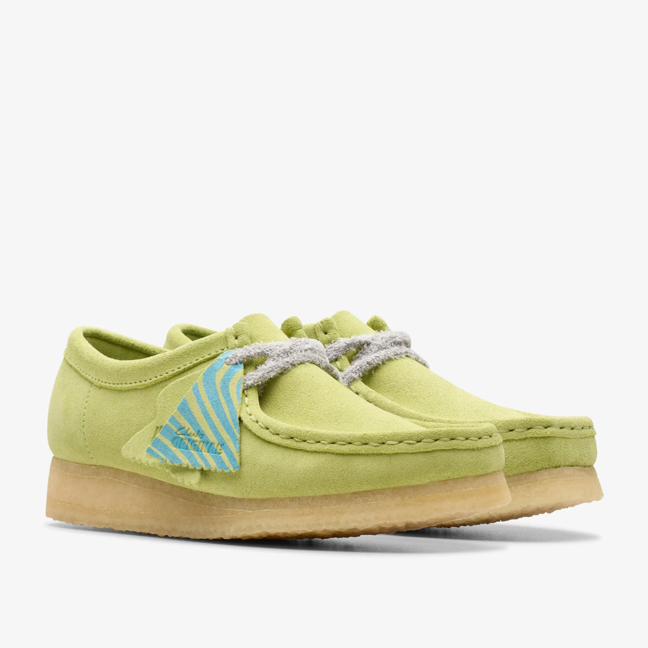 Clarks Wallabee Pale Lime Suede Shop