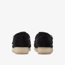 Clarks Wallabee T-Bar Black Suede Store