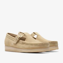 Clarks Wallabee T-Bar Maple Suede Hot