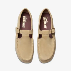 Clarks Wallabee T-Bar Maple Suede Hot