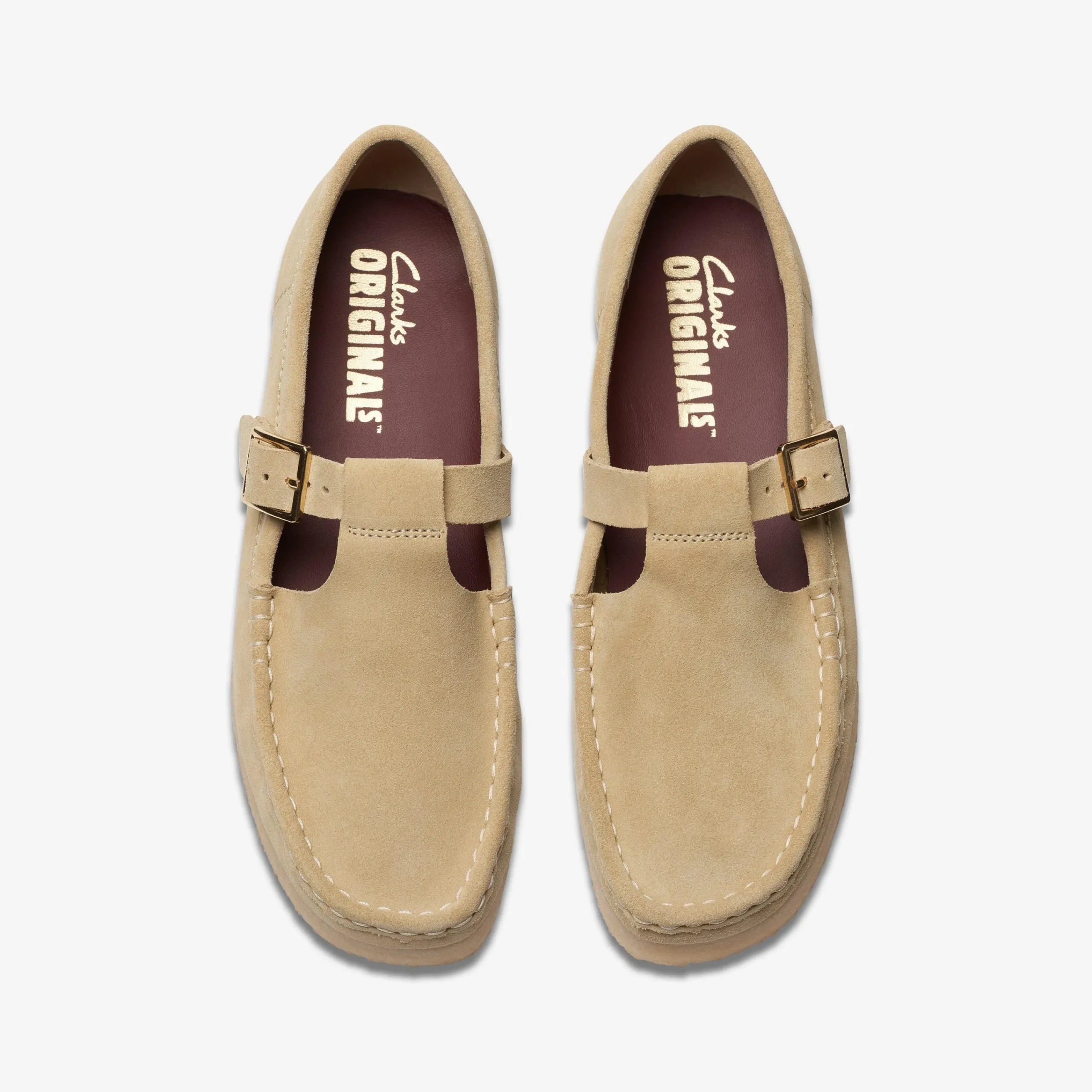 Clarks Wallabee T-Bar Maple Suede Hot