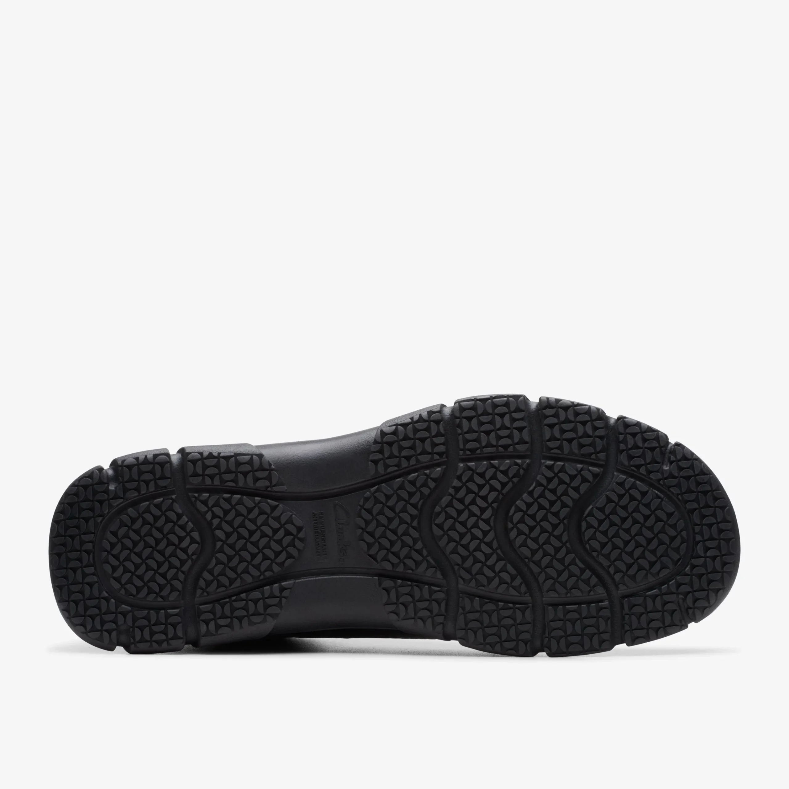 Clarks Walpath Zip Black Leather New