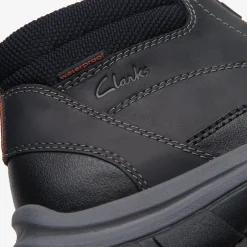 Clarks Walpath Zip Black Leather New