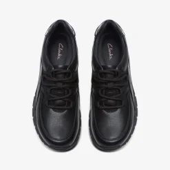 Clarks Wave Range Black Leather Clearance
