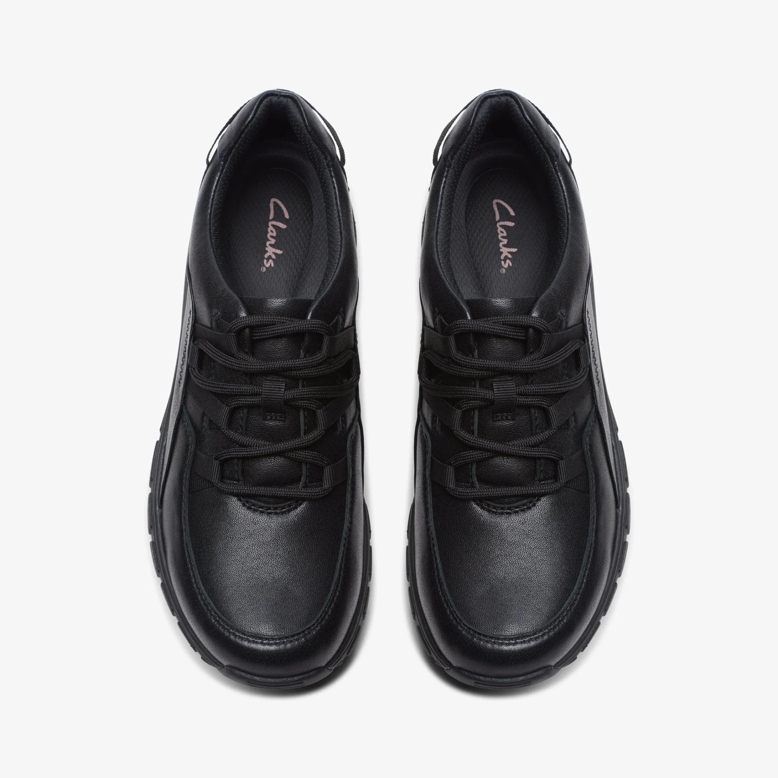 Clarks Wave Range Black Leather Clearance