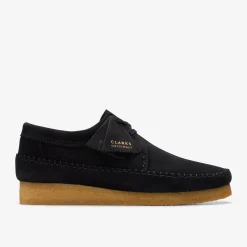 Clarks Weaver Black Suede Shop