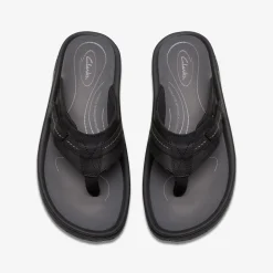 Clarks WESLEY SUN Black Leather Cheap