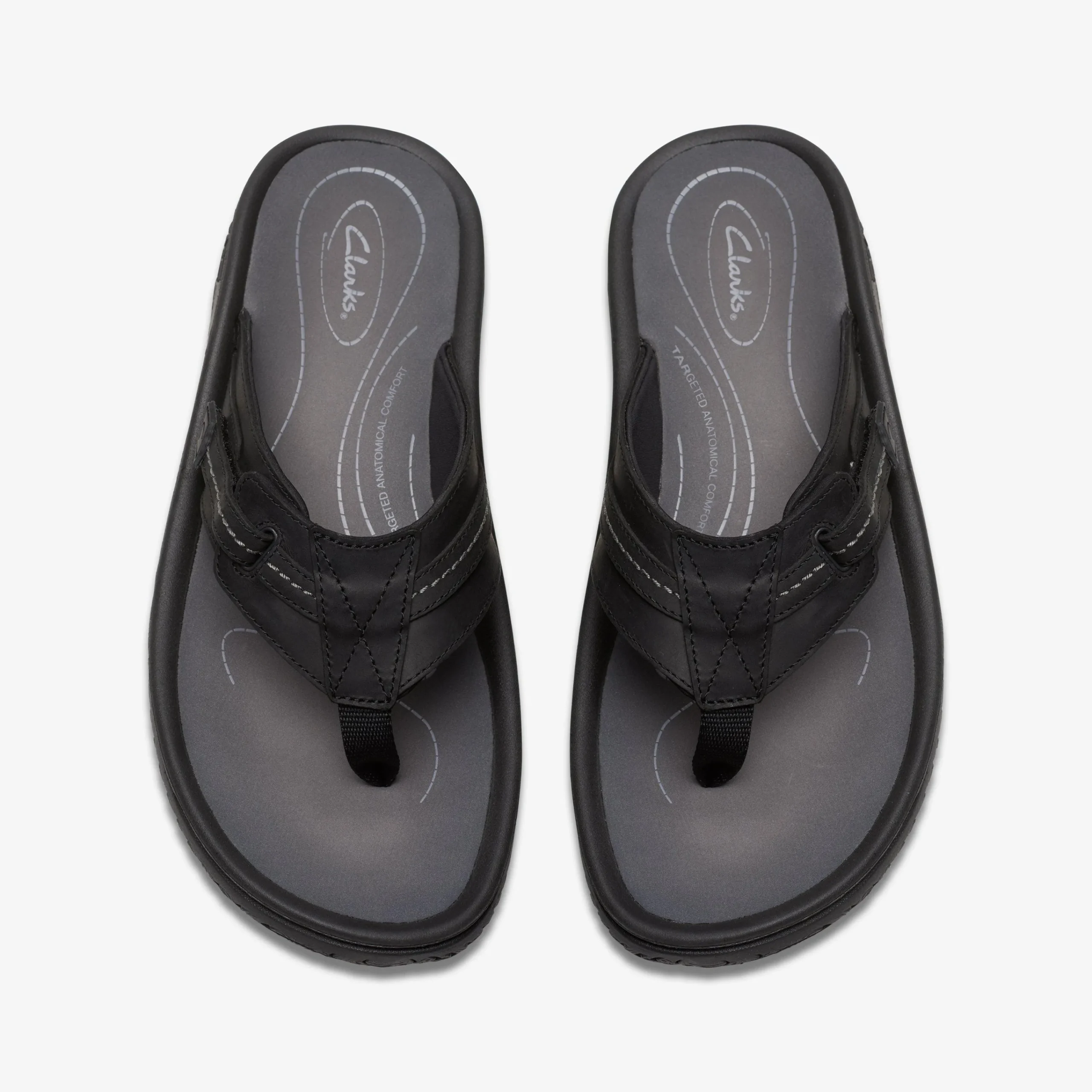 Clarks WESLEY SUN Black Leather Cheap