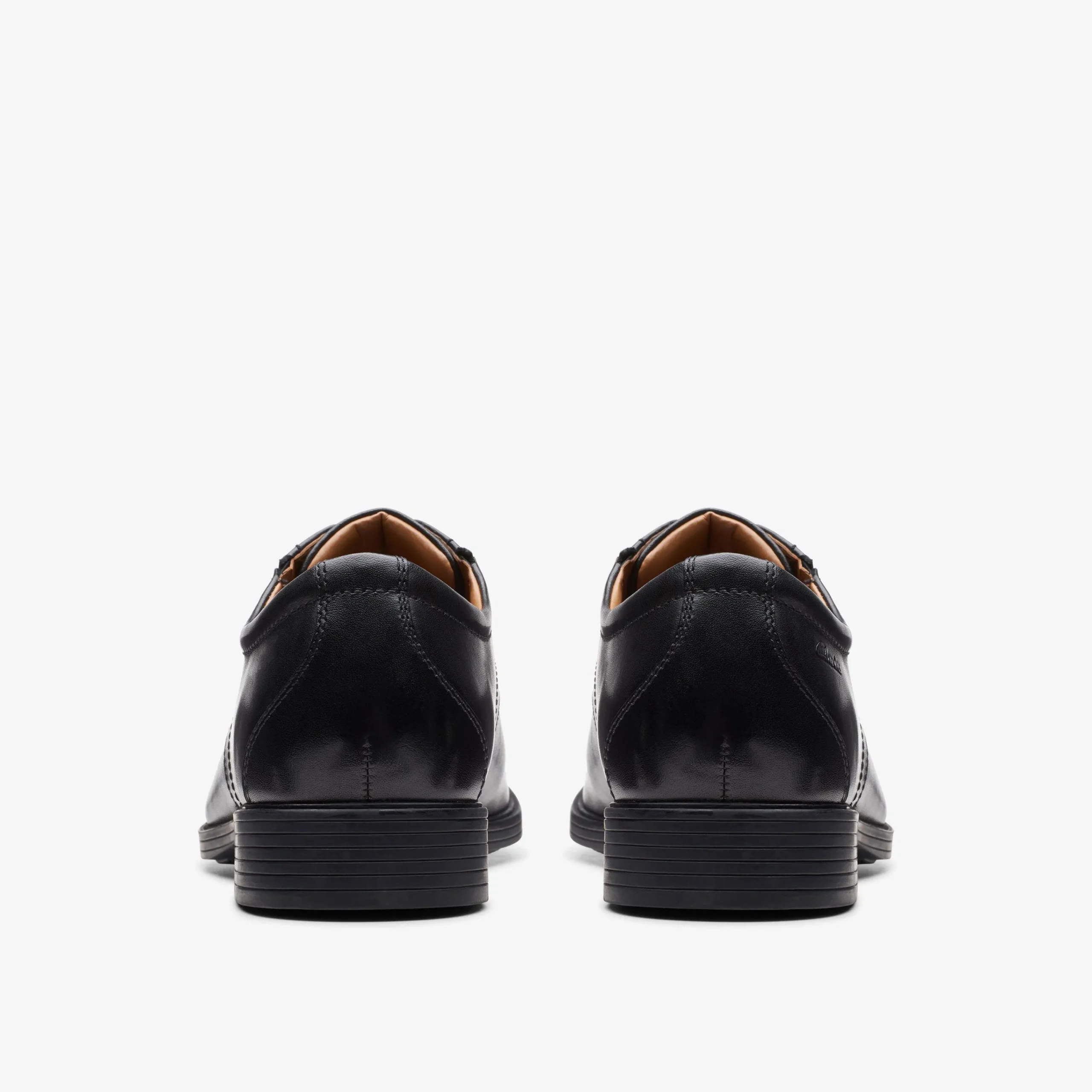 Clarks Whiddon Cap Black Leather Shop