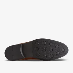 Clarks Whiddon Cap Dark Tan Leather Best Sale